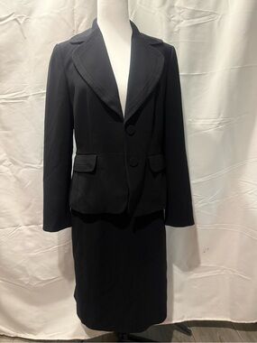 Ann Taylor Black Women's Blazer and Skirt Set